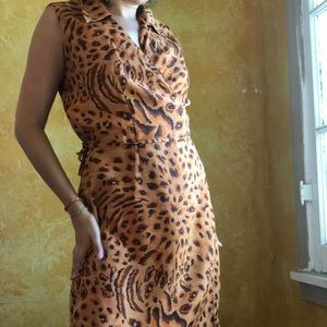 Leopard print wrap dress